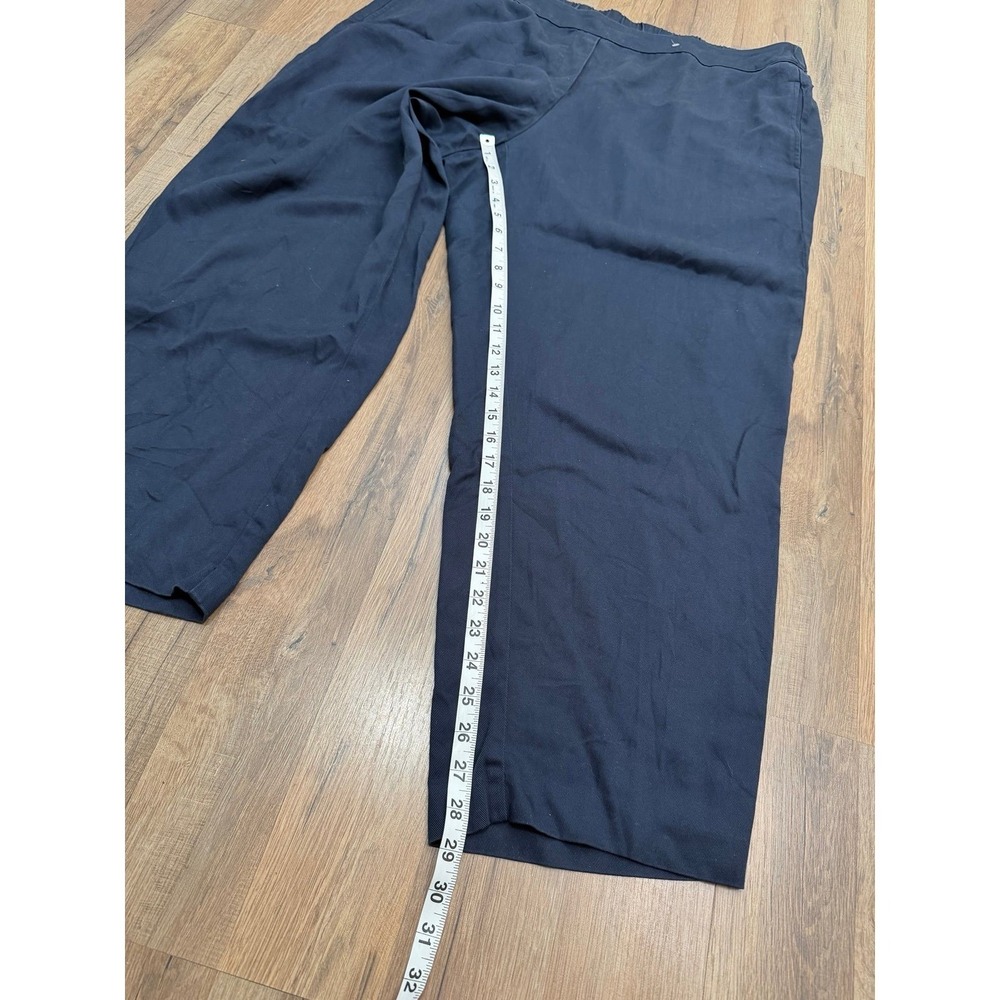 Pure Jill J Jill Pull On Pants‎ 2X Black Tencel Lyocell Elastic Waist Crop Plus - Picture 6 of 9